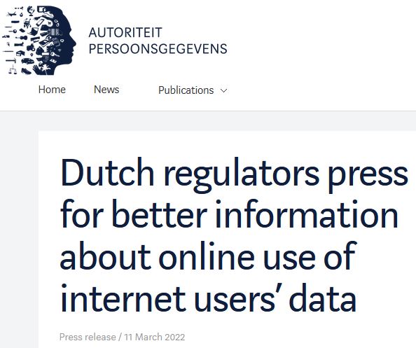 ODE, AP Dutch regulators press, Google Analytics illegale?