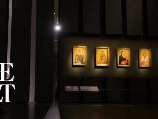 The MET New York, Siena: The Rise of Painting, 1300–1350, exhibition settingup
